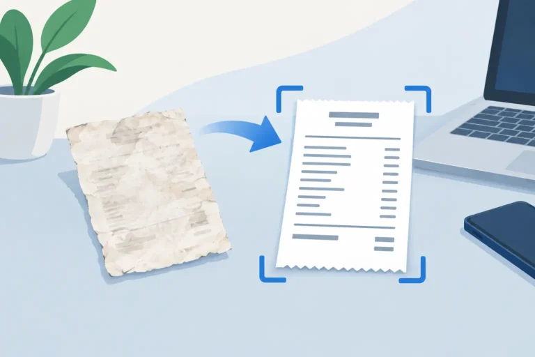 Faded Receipt Recovery Before Details Disappear